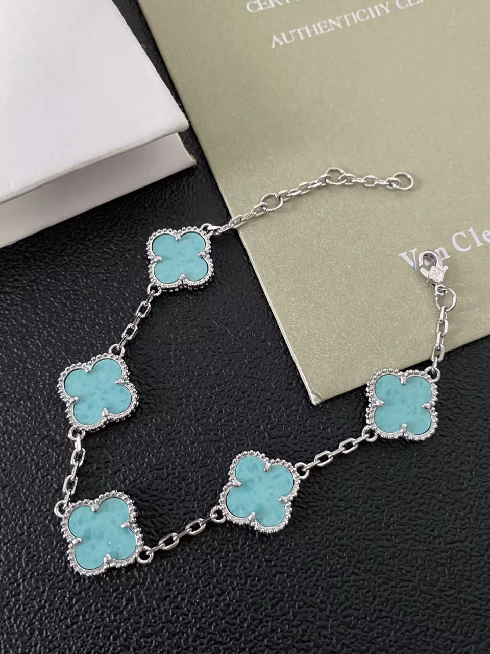 Aqua & Silver Bracelet