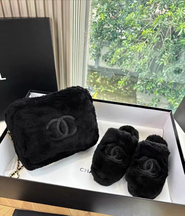 Fuzzy Bag & Slippers (ADDITIONAL DISCOUNT)