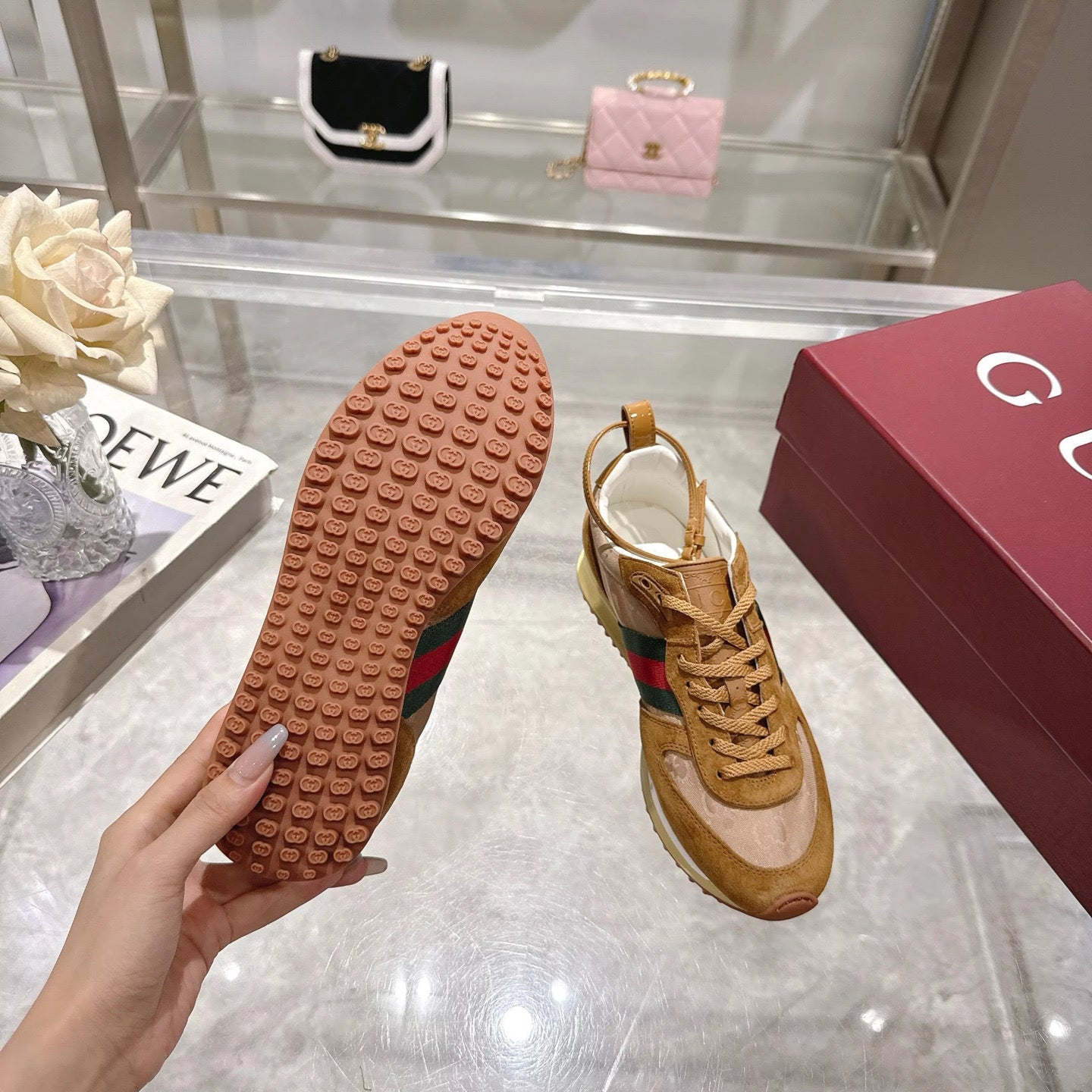 Medium Brown Tennis Shoes