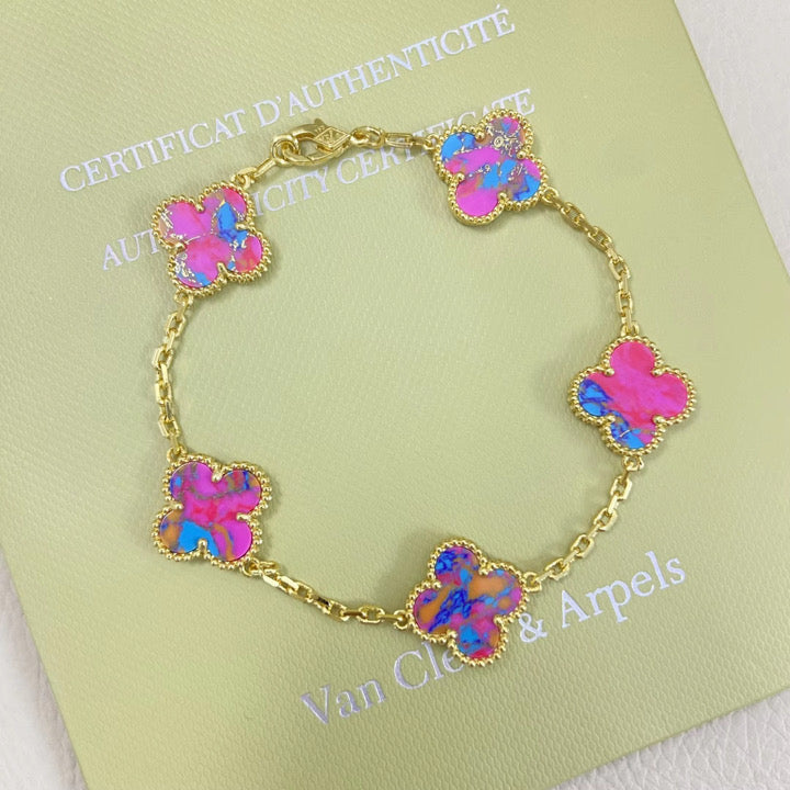 Multi Color 5 Motif Bracelet