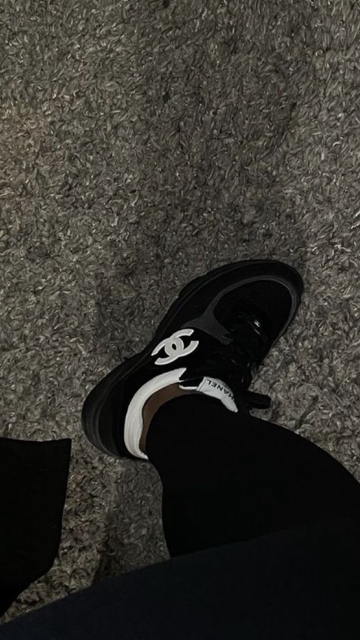 Black Tennis shoes with white