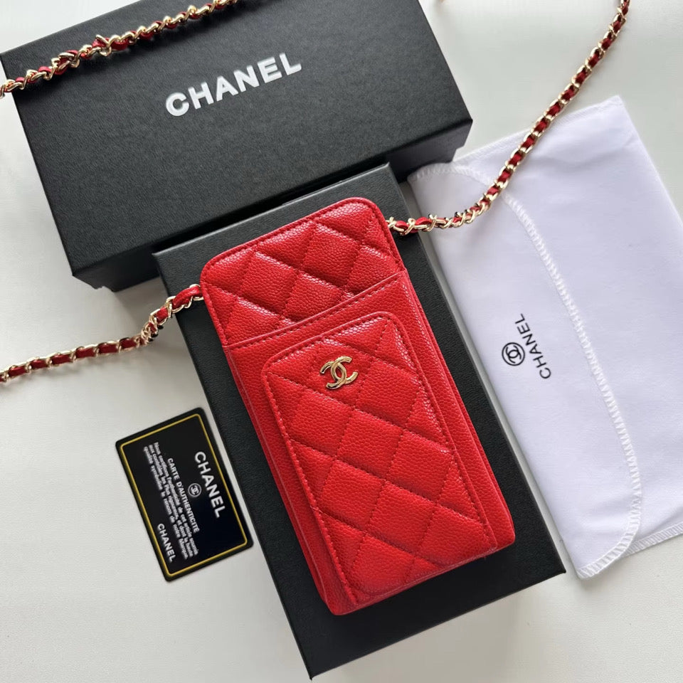 Leather Cell Case with chain