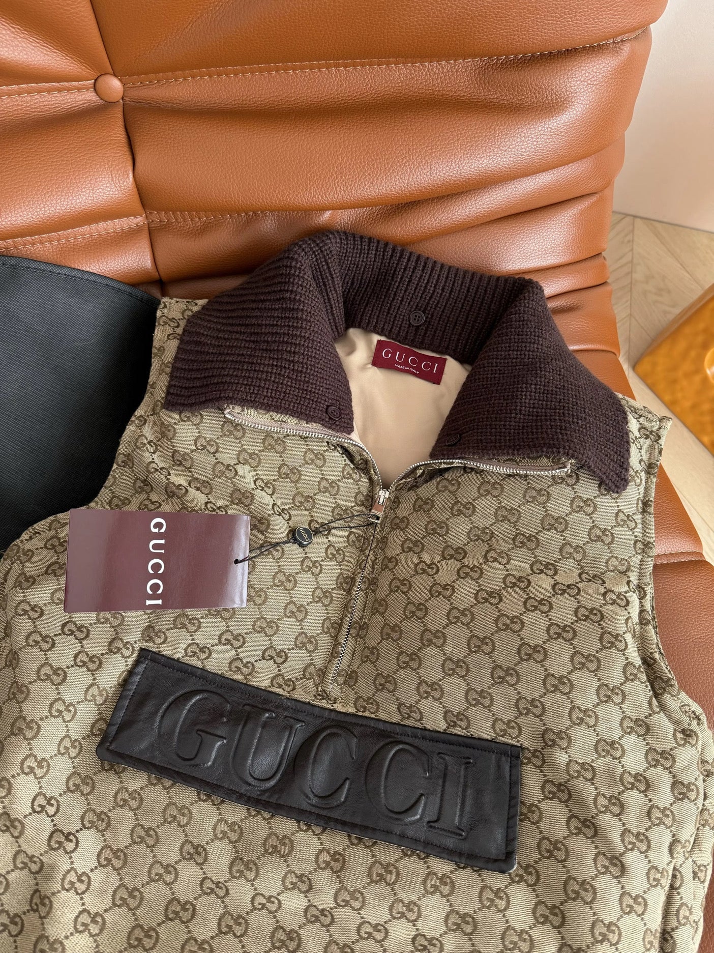 Oversized Brown Vest