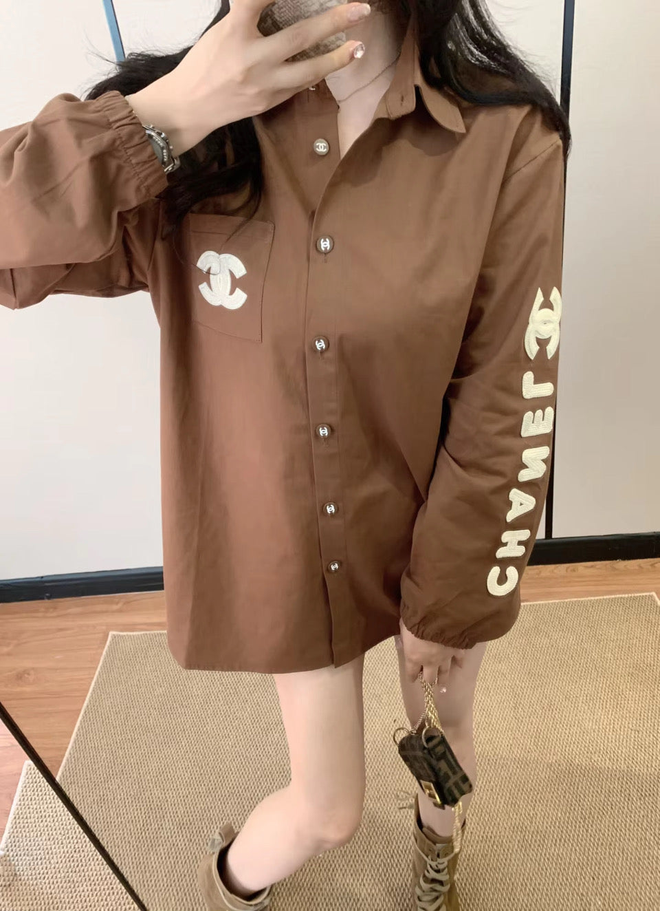 Brown or Black Button up