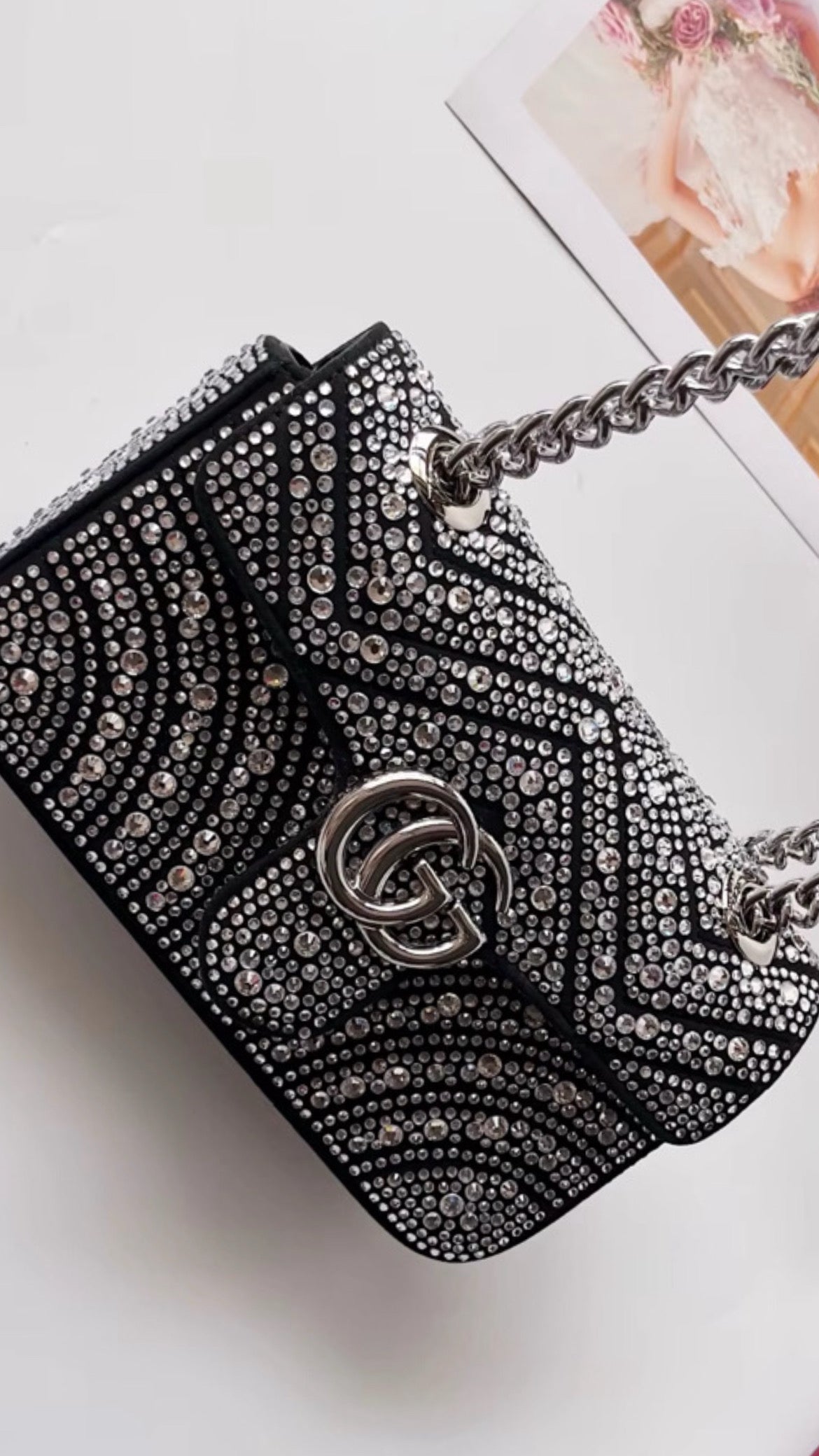 Bedazzled Purse with Chain