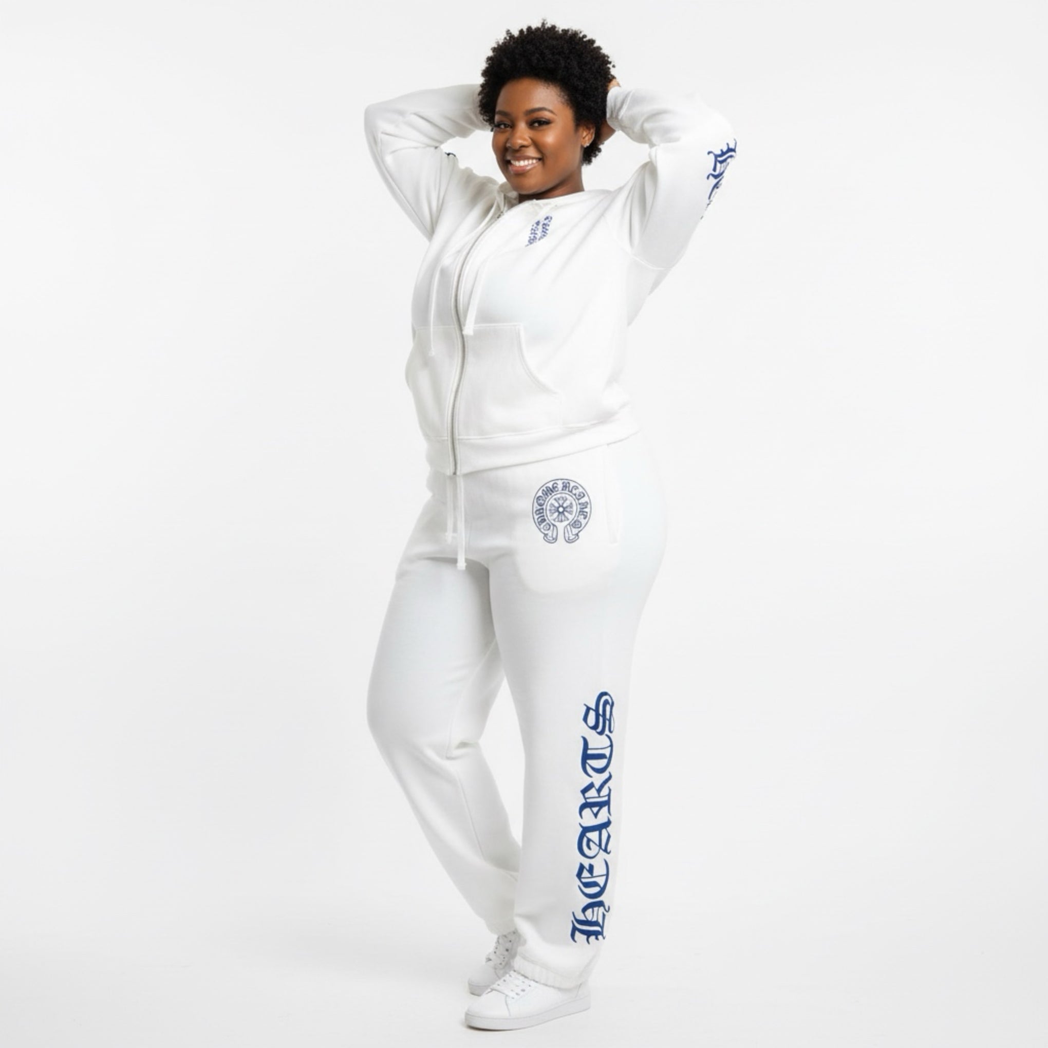 Two Piece Set with blue writing