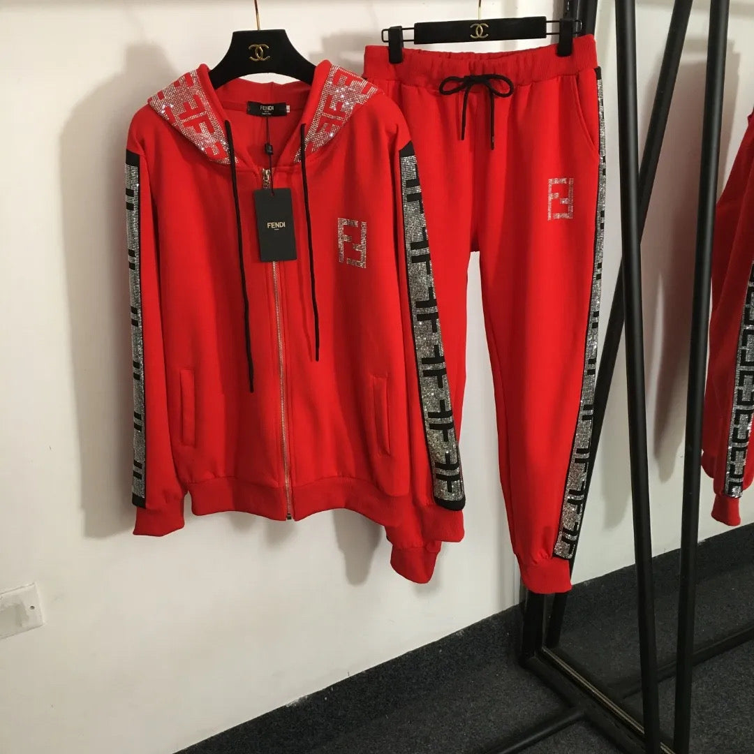 Bedazzled hoodie set