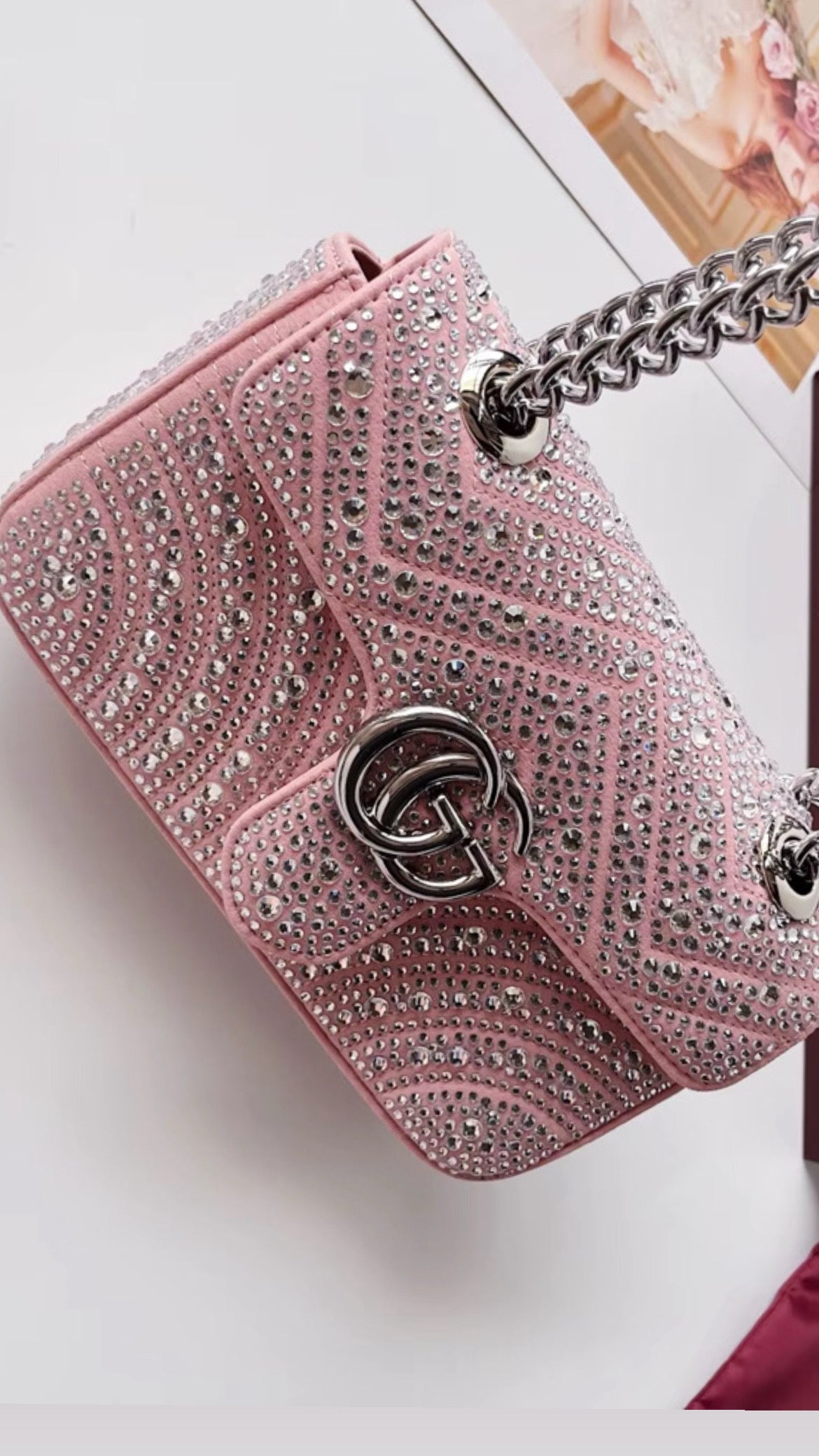 Bedazzled Purse with Chain