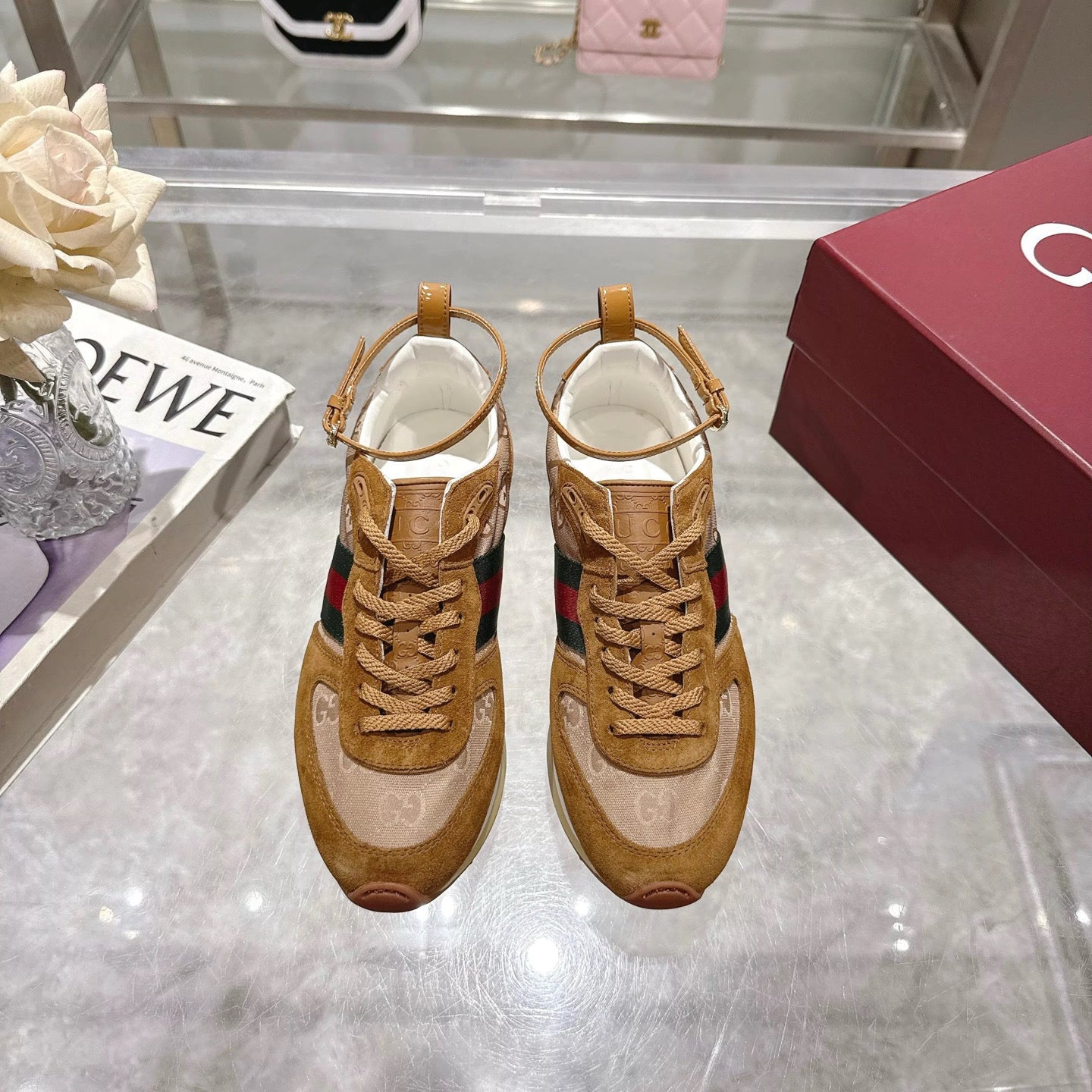 Medium Brown Tennis Shoes