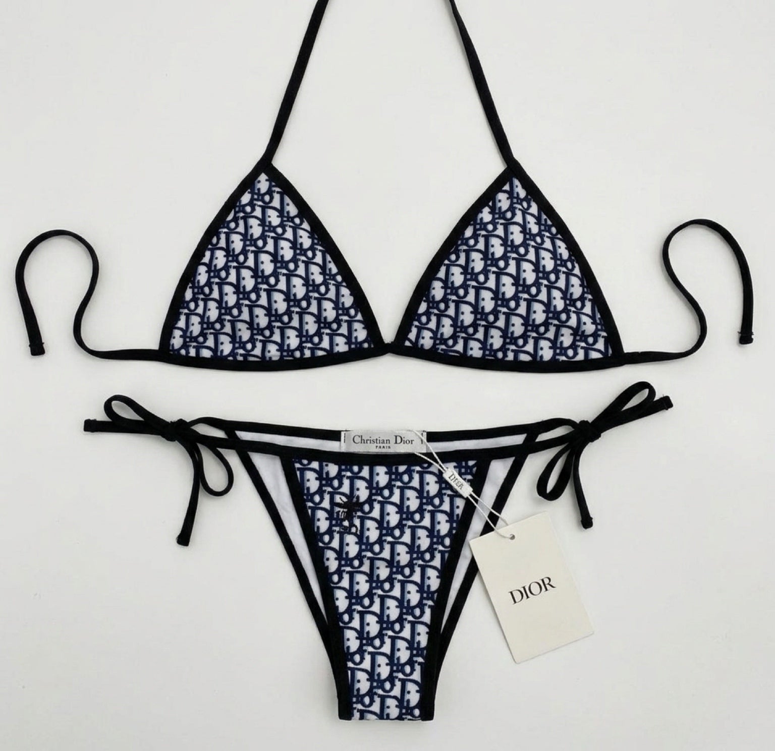 Navy, Baby blue & White Bikini