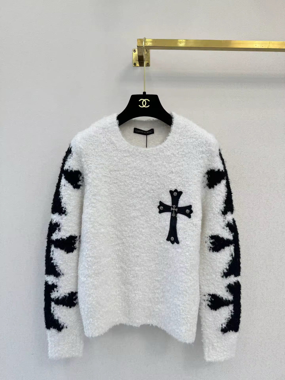 White long Sleeve with crosses