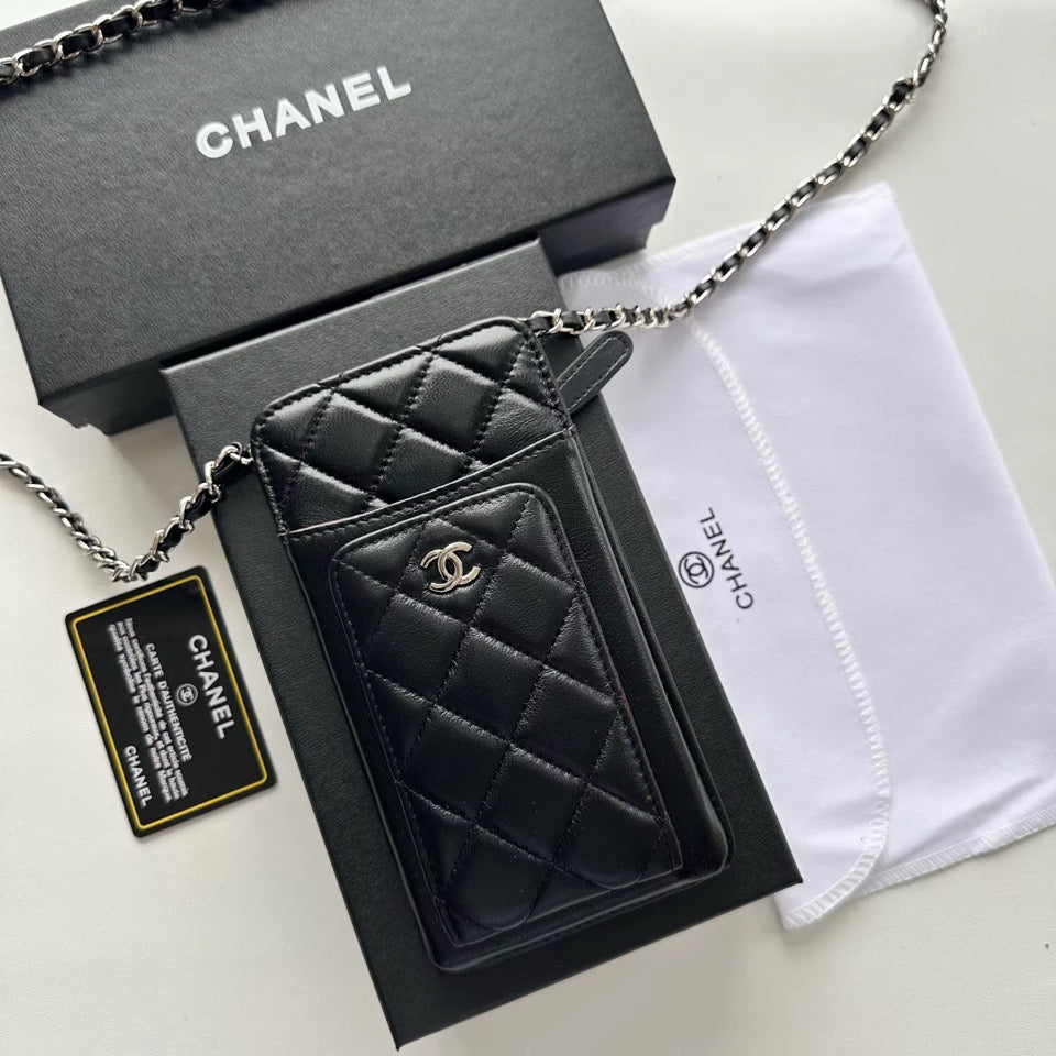 Leather Cell Case with chain