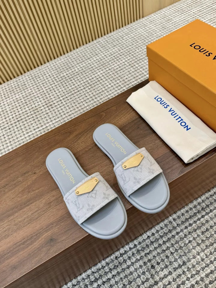 Denim Flat Sandals