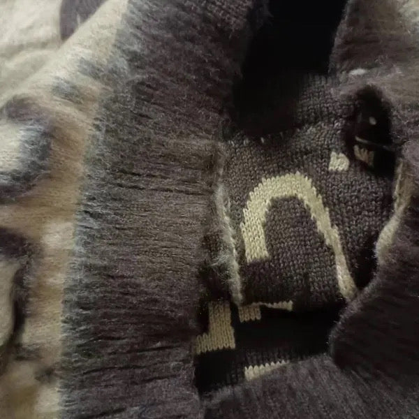 Reversible Brown long cardigan