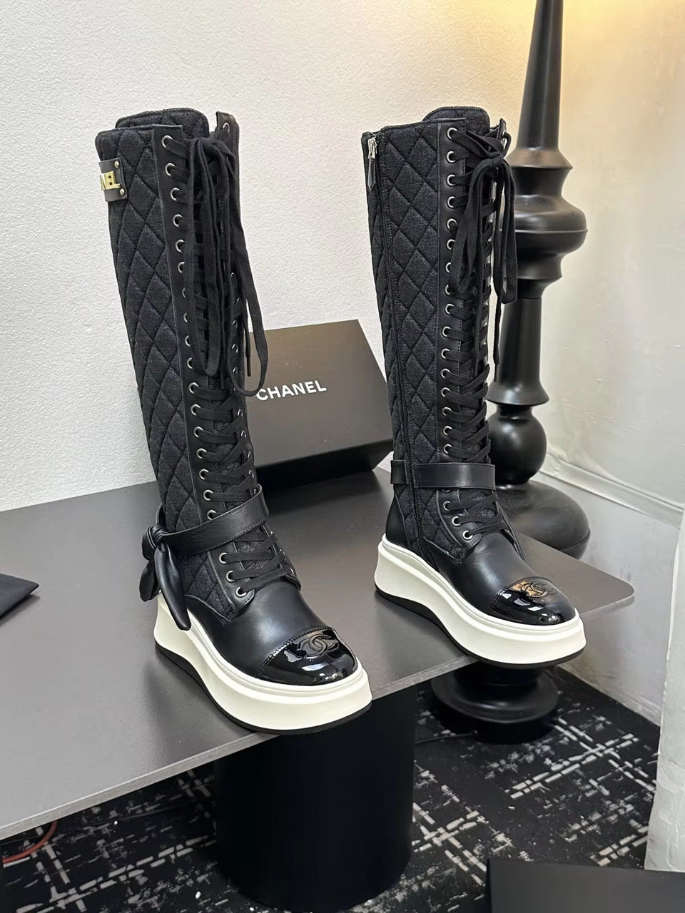 Tall lace up Boots