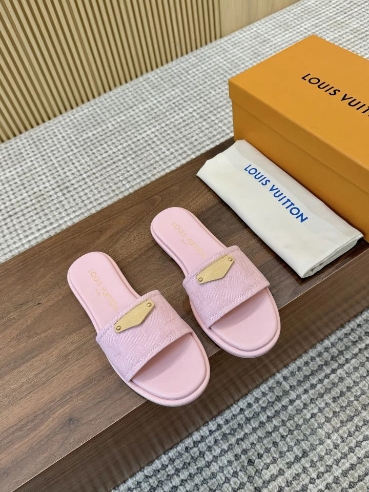 Denim Flat Sandals