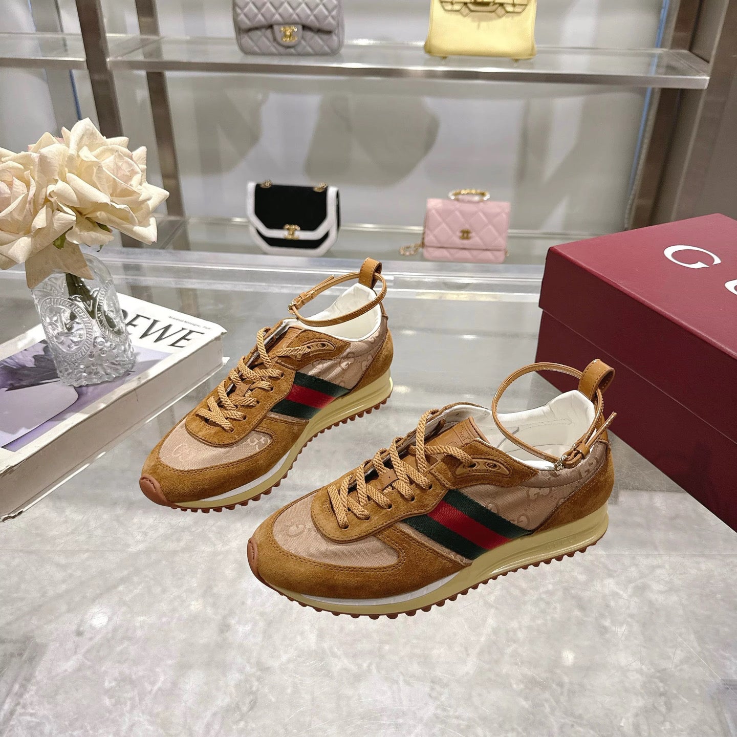 Medium Brown Tennis Shoes