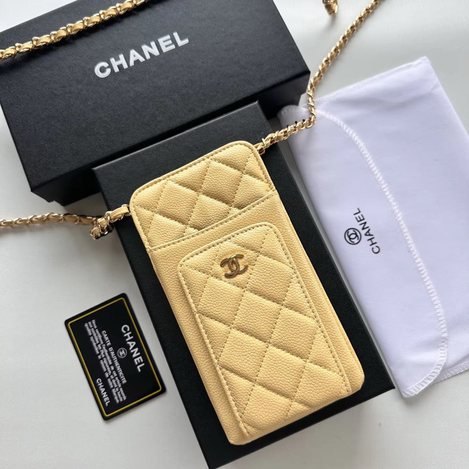 Leather Cell Case with chain
