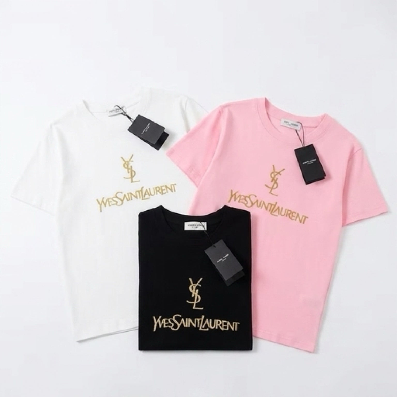 T shirt with gold
