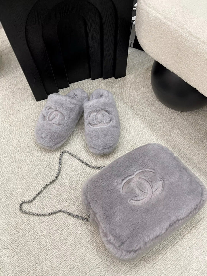 Fuzzy Bag & Slippers (ADDITIONAL DISCOUNT)