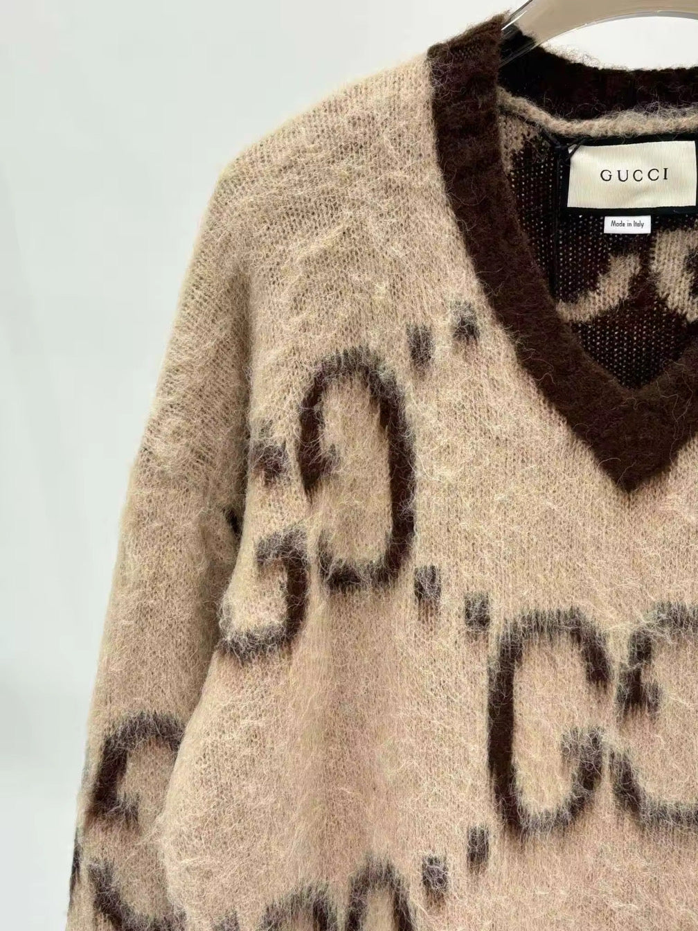 Pull over or Cardigan Mohair Sweater