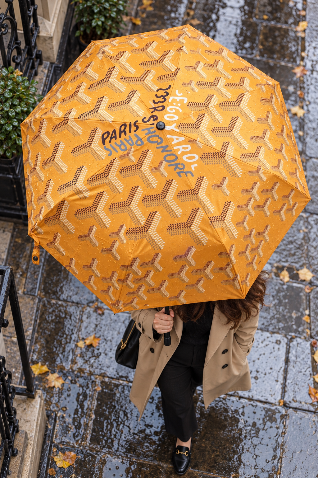 Paris Signature Print Umbrella
