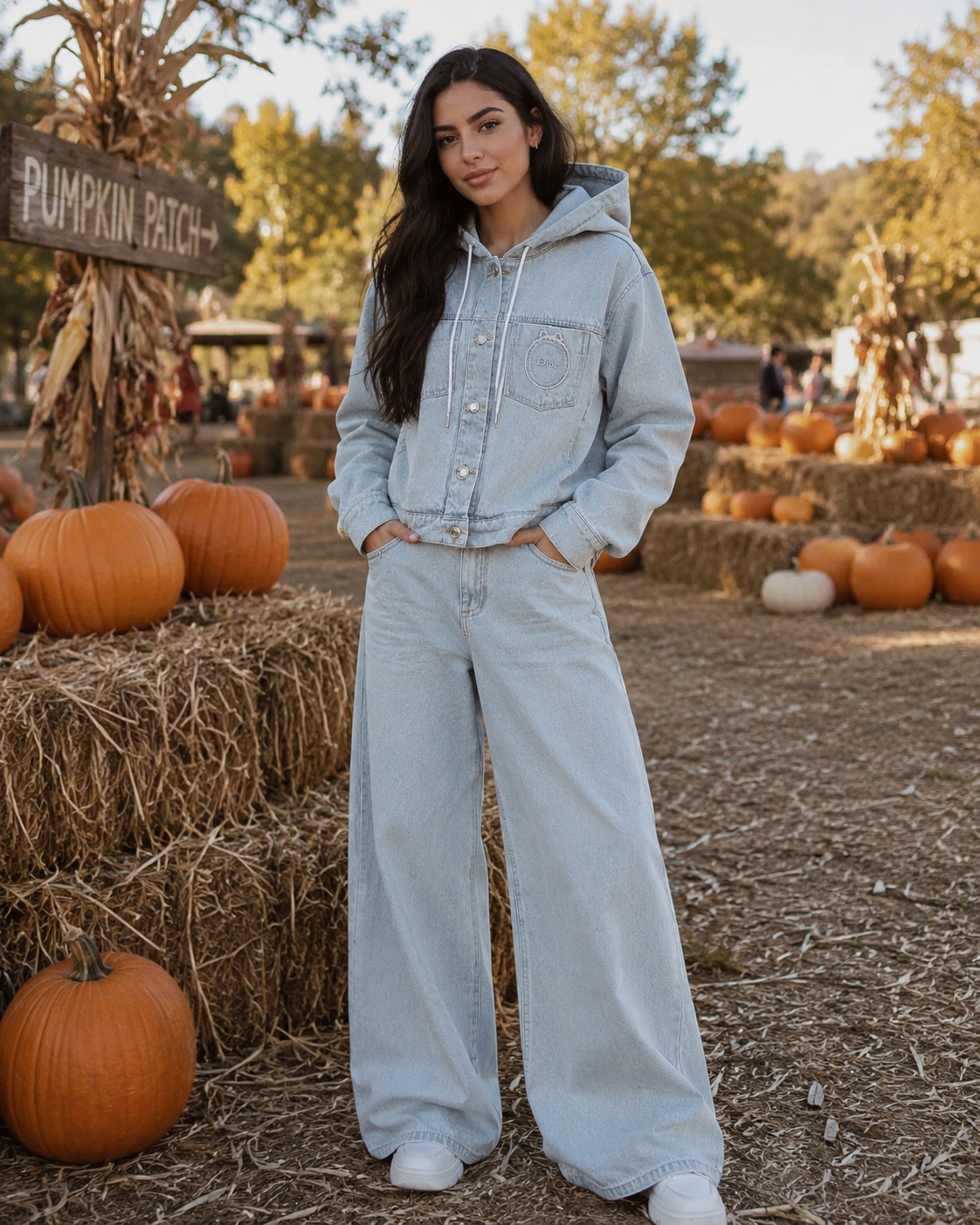 The Parisian Denim Hoodie Jacket