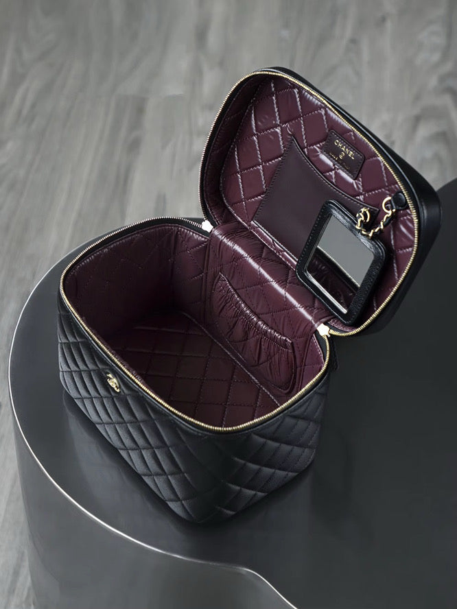 Oversized Leather Makeup bag