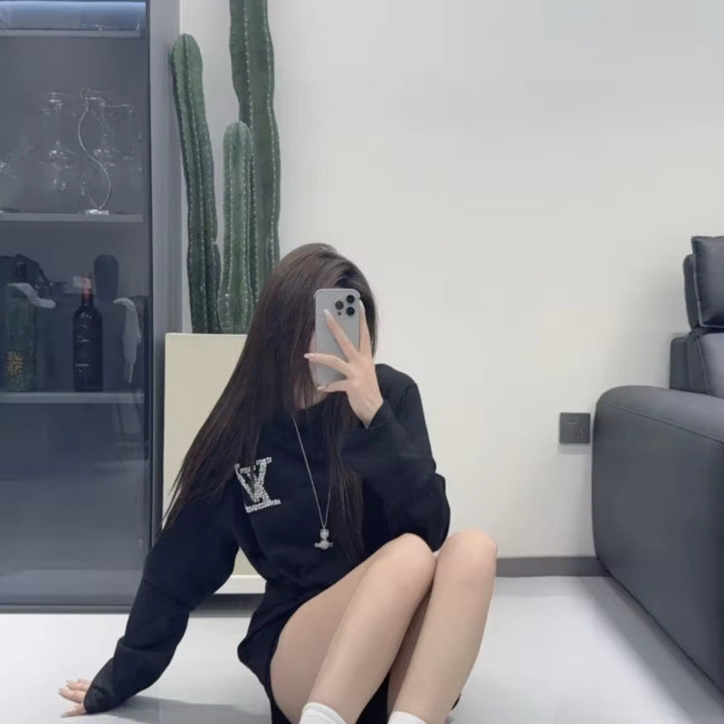 Top with beads long sleeve