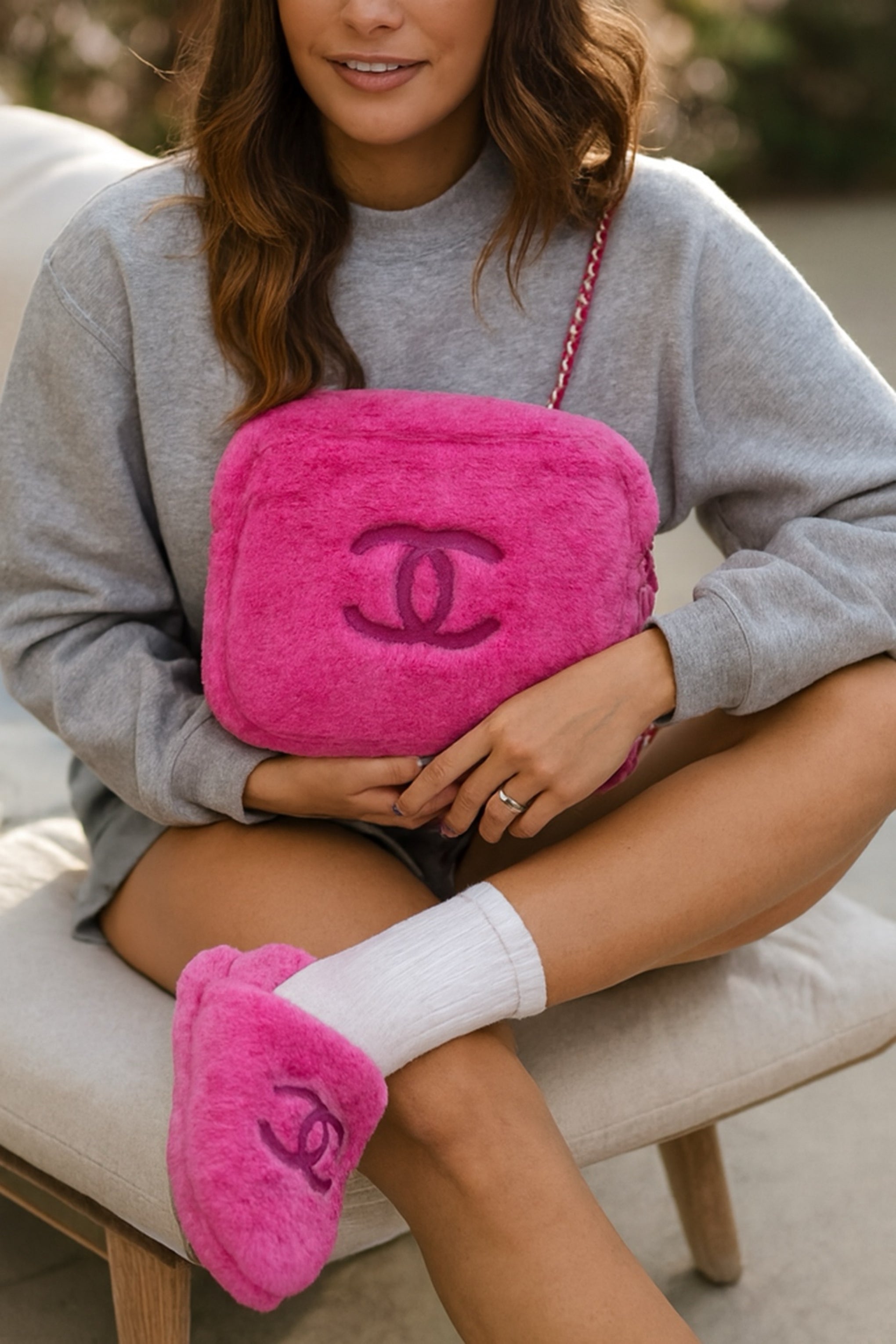 Fuzzy Bag & Slippers (ADDITIONAL DISCOUNT)