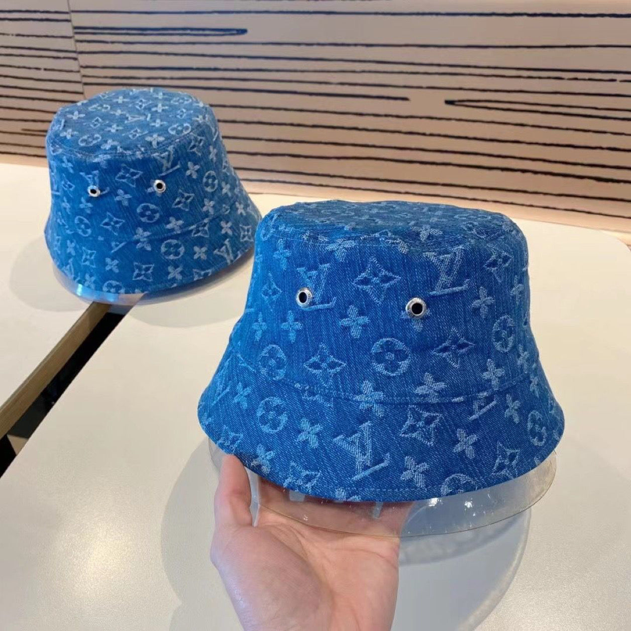 Denim bucket hat