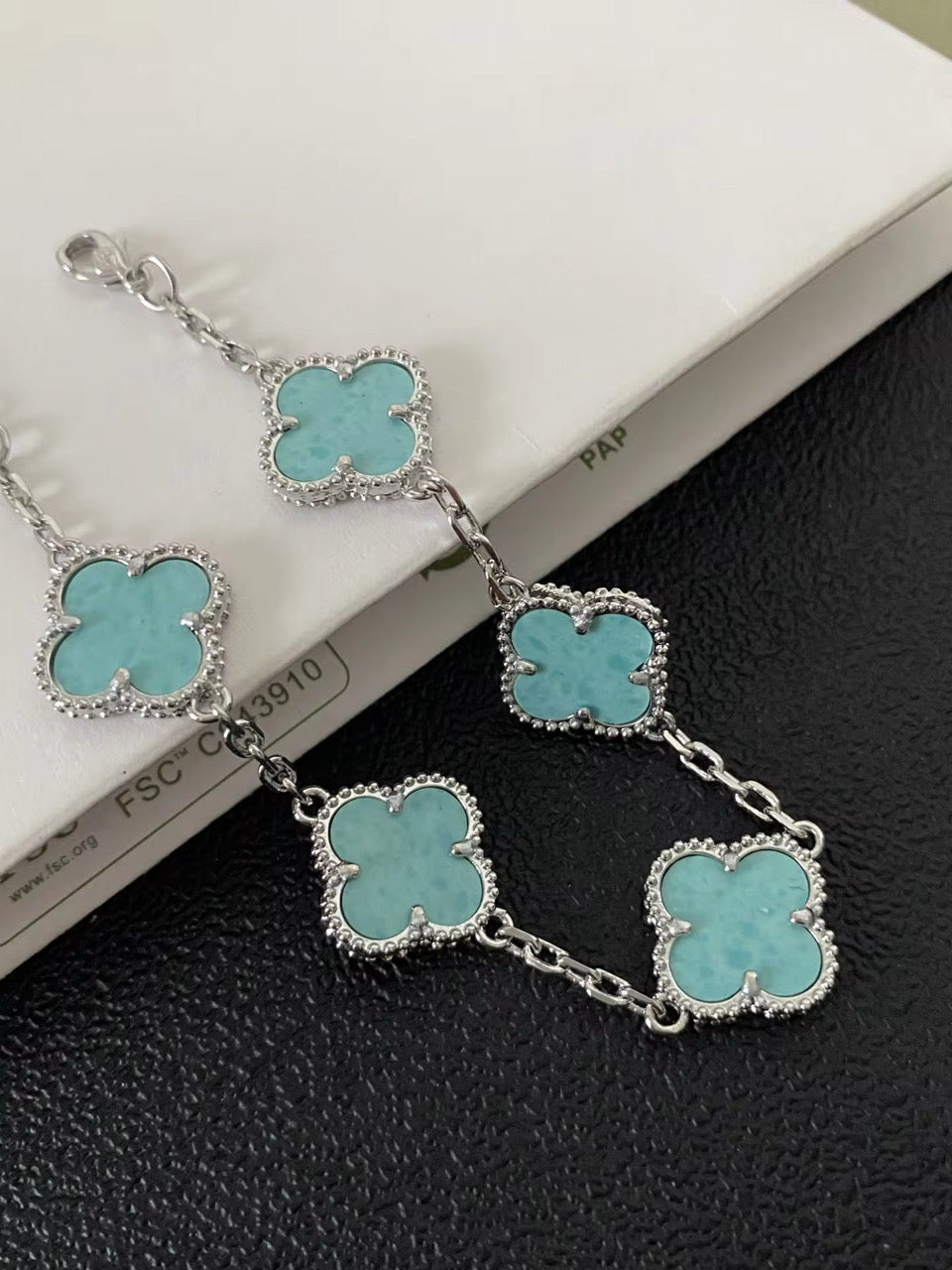 Aqua & Silver Bracelet