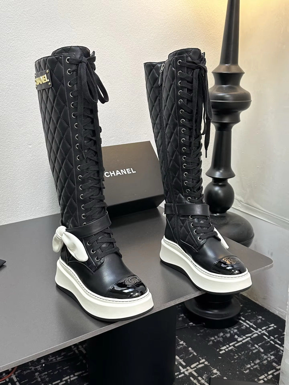 Tall lace up Boots