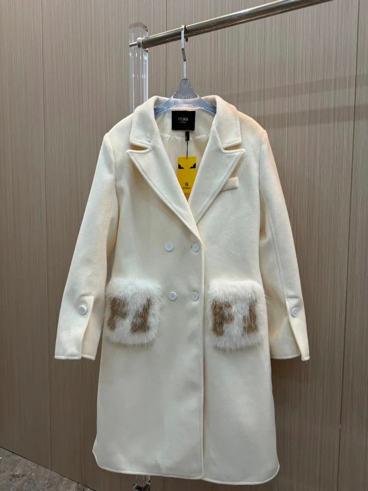 White or Pink long coat