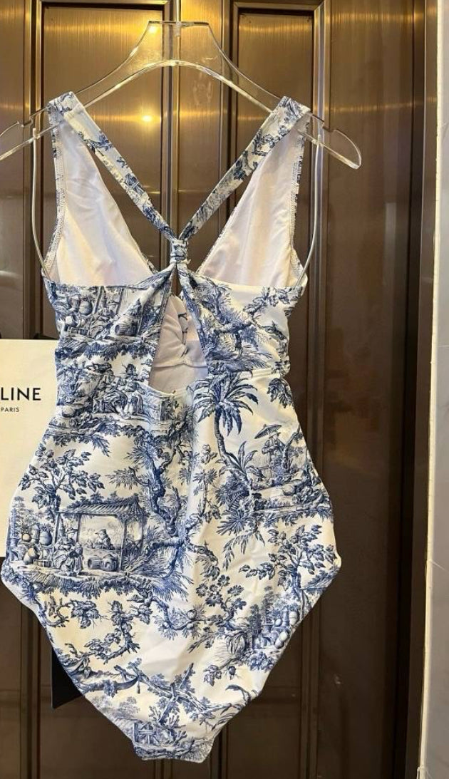 Blue & White one piece