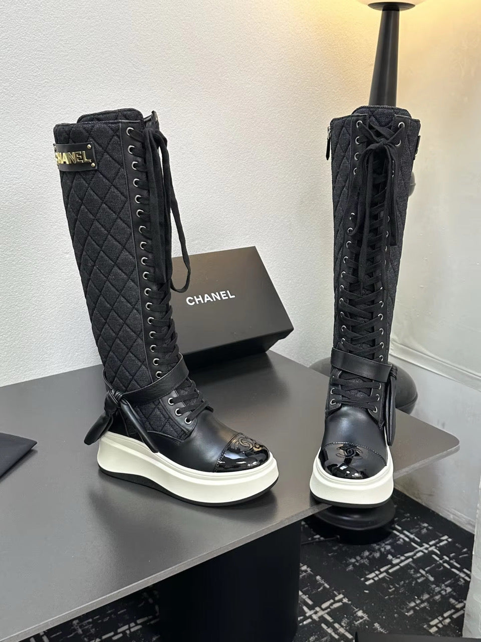 Tall lace up Boots