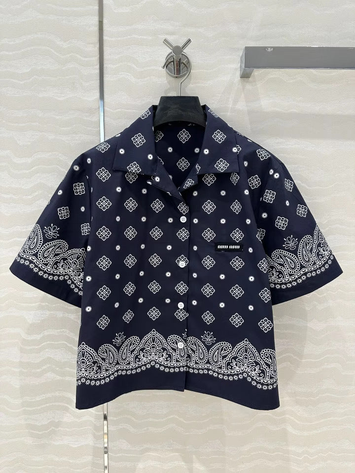 Cropped Bandana Print