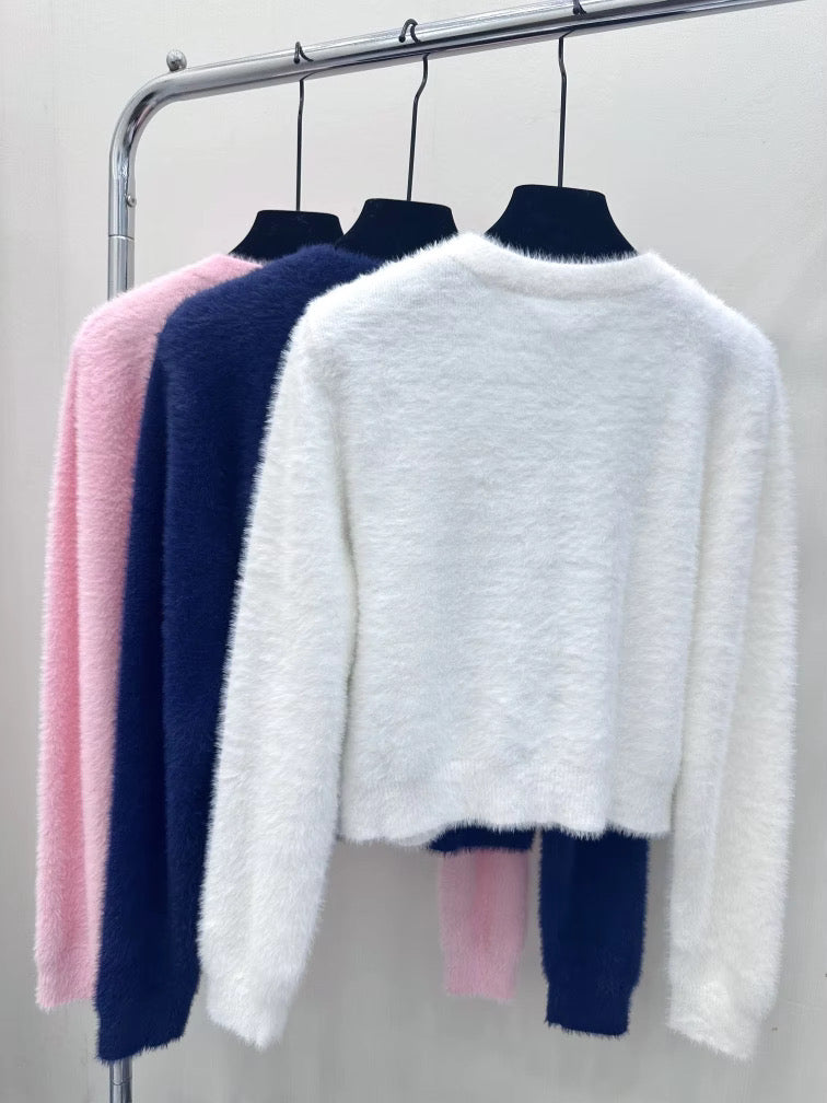 Fuzzy Button up cardigan