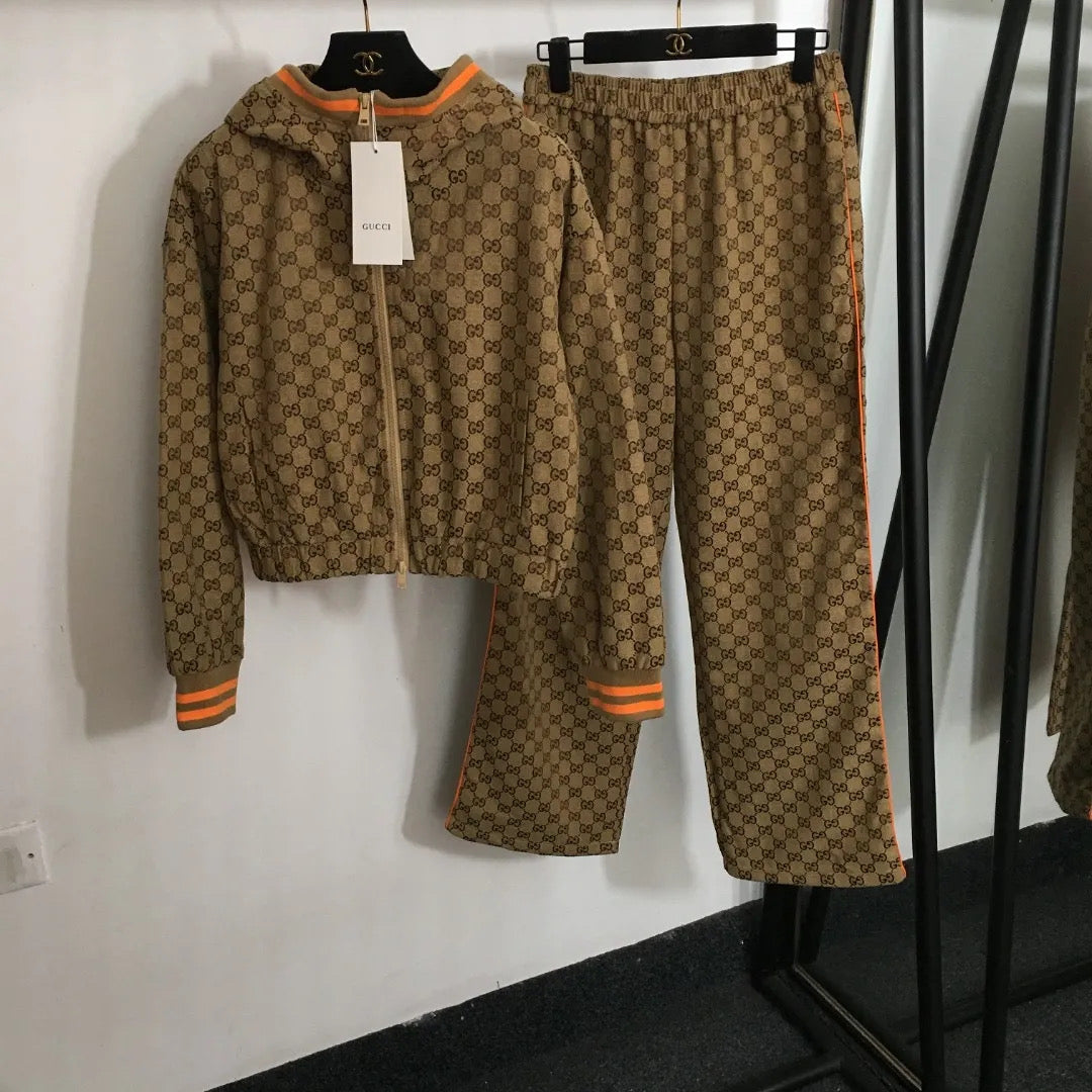 Brown & Orange Two piece set