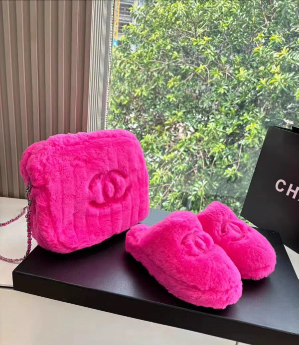 Fuzzy Bag & Slippers (ADDITIONAL DISCOUNT)