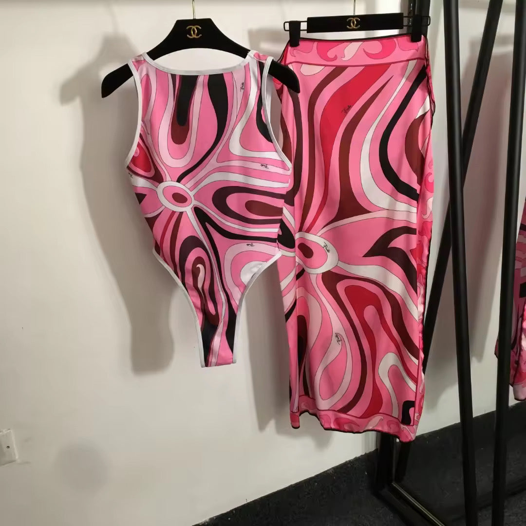 Multi Color Swim with long cover