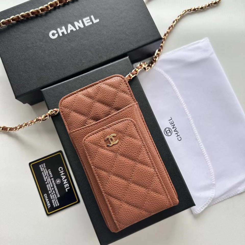 Leather Cell Case with chain