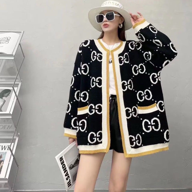 Oversized open cardigan