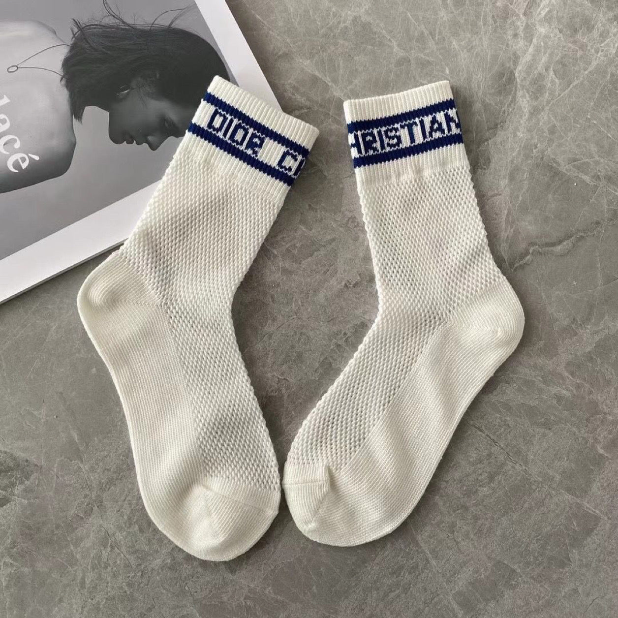 Medium Length White Socks