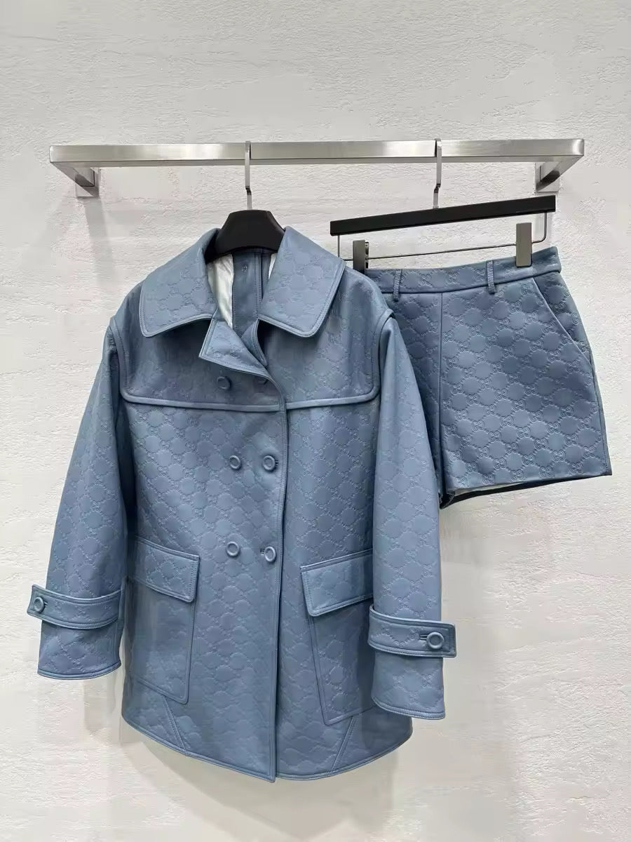 Blue Leather Set