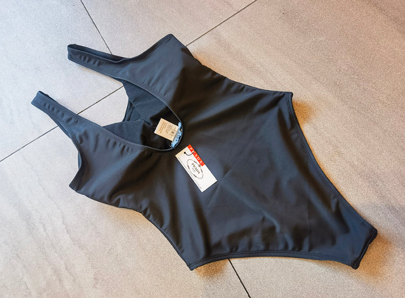 One piece black swim