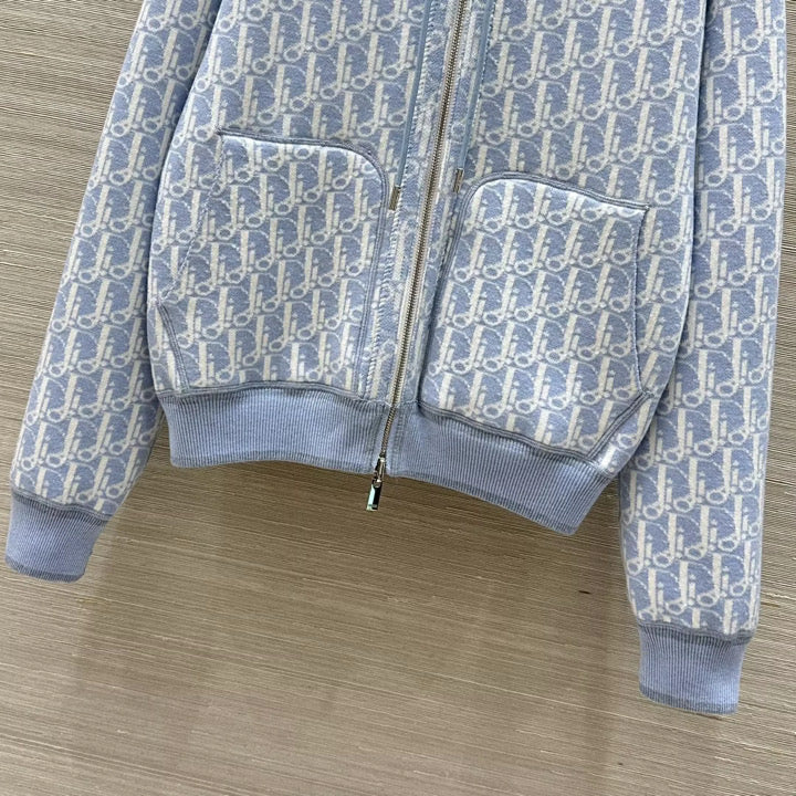Baby Blue & White Zip Up (CART DISCOUNT)