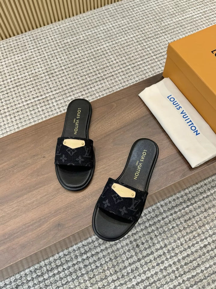Denim Flat Sandals
