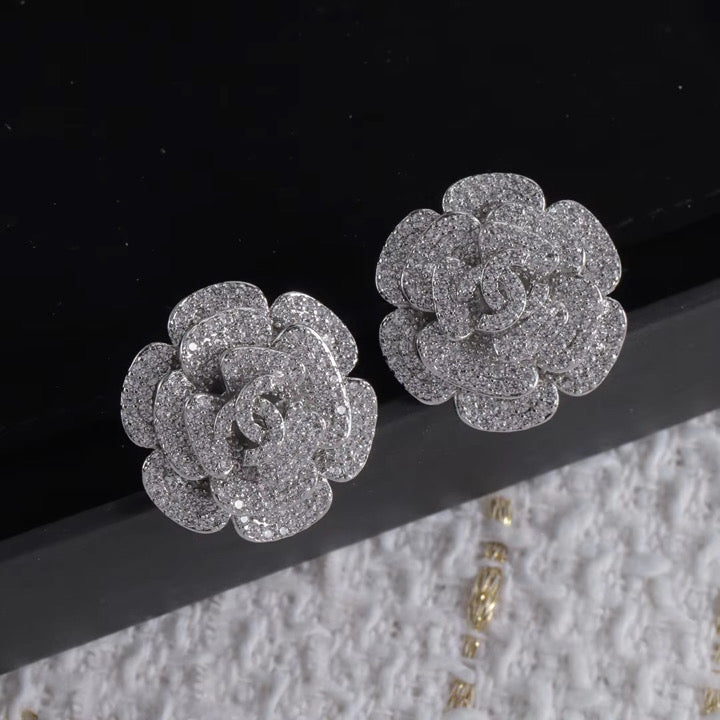 Bedazzled Flower Earrings