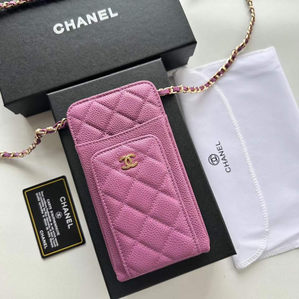 Leather Cell Case with chain
